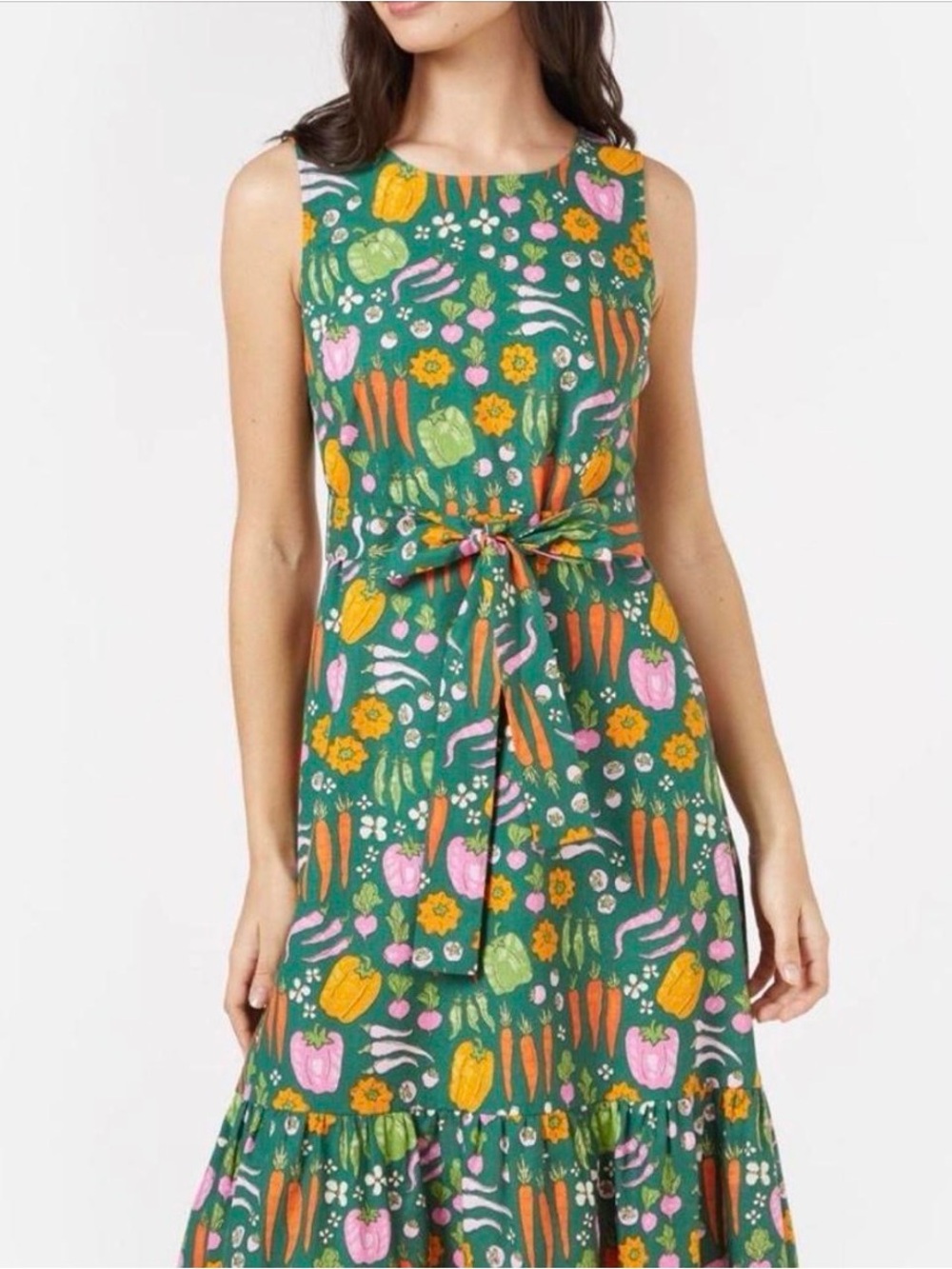 Princess Highway Veggie Patch Sleeveless Midi Dress | 100% Organic Cotton